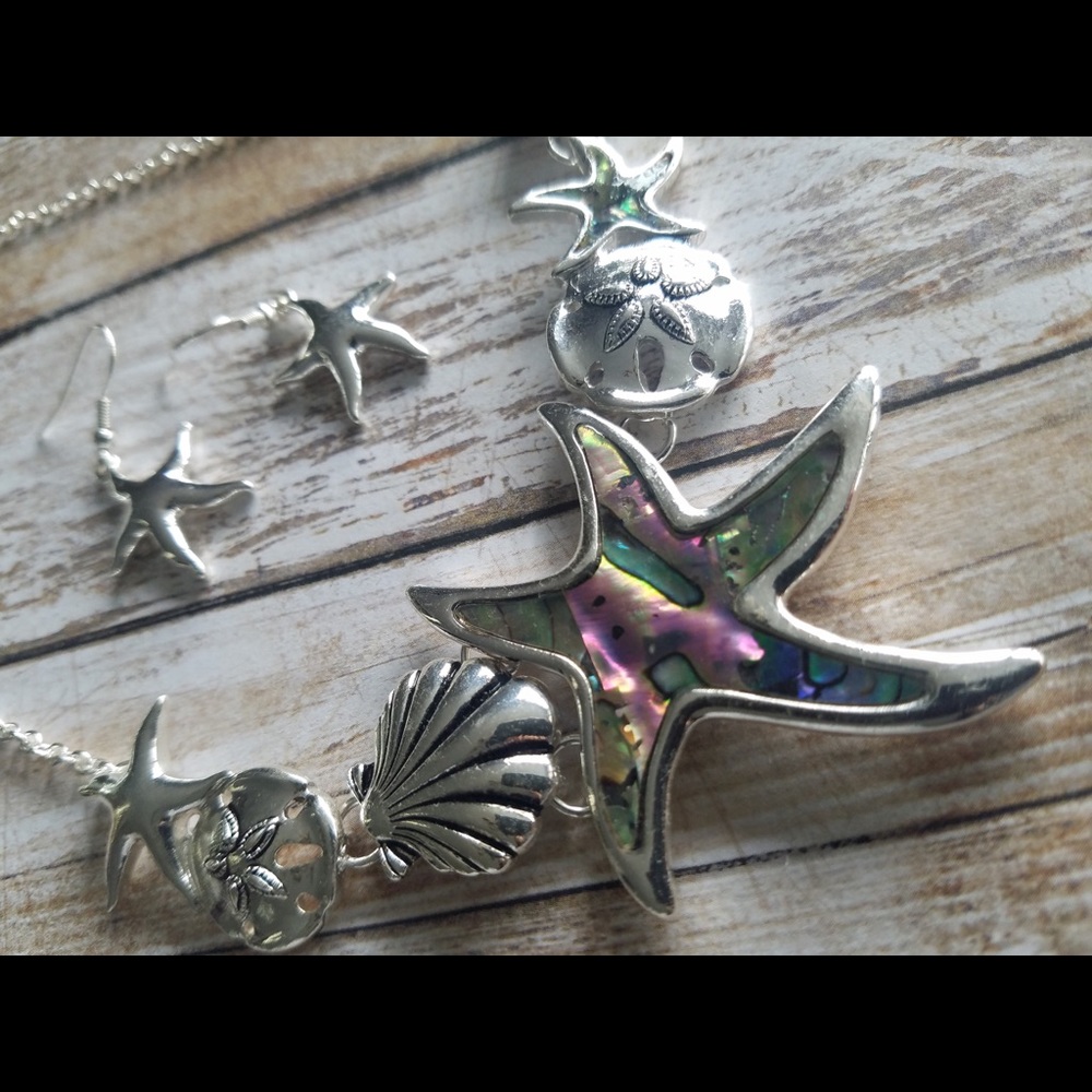 ☀️SALE☀️ Starfish abalone necklace set - Picture 5 of 7